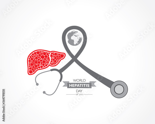 Vector Illustration,poster or banner of World Hepatitis Day observed on 28 July