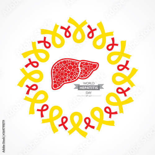 Vector Illustration,poster or banner of World Hepatitis Day observed on 28 July