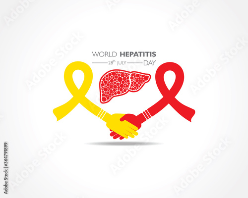 Vector Illustration,poster or banner of World Hepatitis Day observed on 28 July