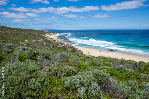 Tableau sur toile View of the Indian Ocean from the Cape to Cape track, Margaret River, Western Au