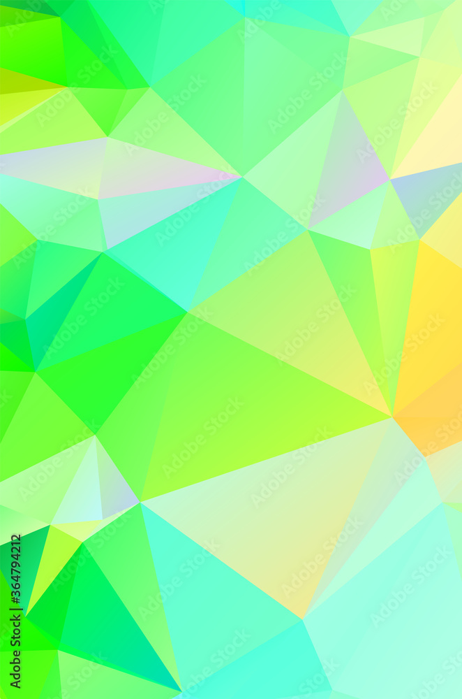 Obraz premium Vivid light Green vector Low poly crystal background. design pattern illustration