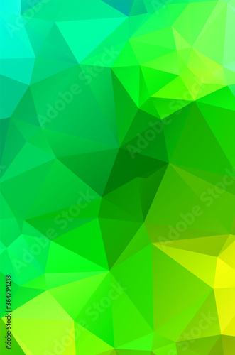 Vivid light Green vector Low poly crystal background. design pattern illustration