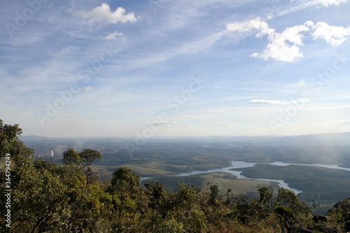 Rivers, mountains and blue sky in Minas Gerais, Brazil