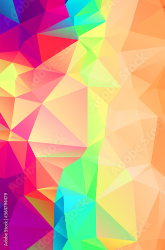 Vivid colorful gradient mosaic background. Geometric triangle  mosaic  abstract