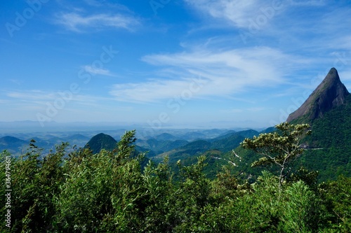 View of mountains in Macaé, Brazil.