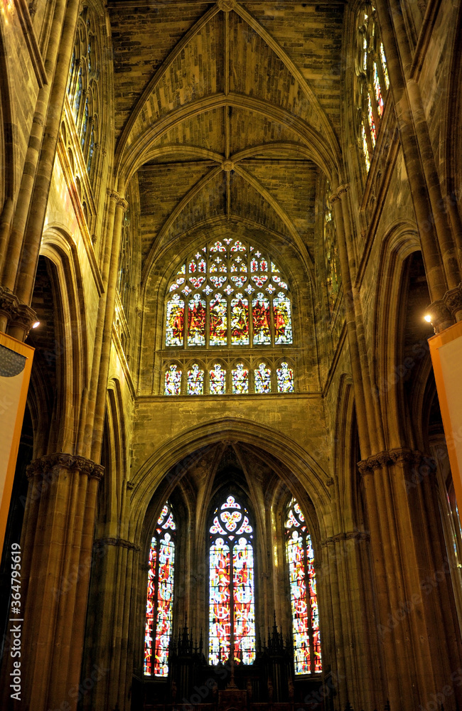 Interieur de la Basilique de Saint Michel, Bordeaux Gironde France 