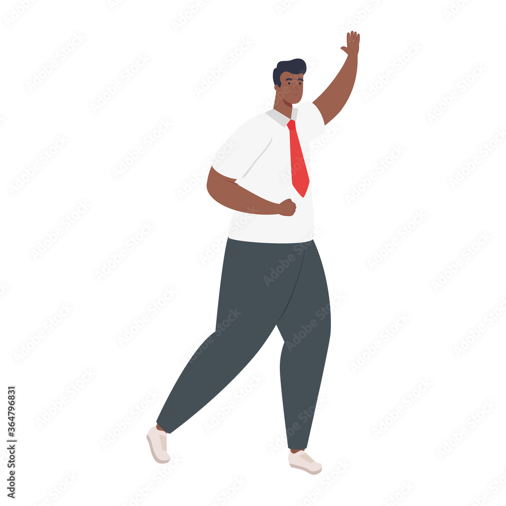 Businessman with necktie design, Office business management and corporate theme Vector illustration