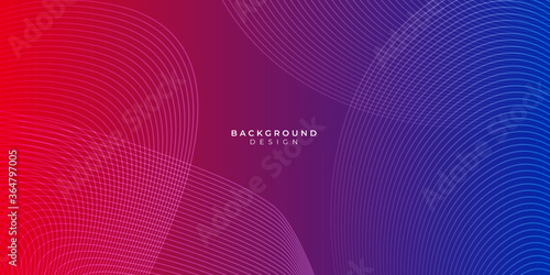 Modern red blue abstract background with stylish line wave curve suit for presentation design