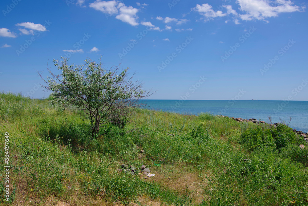 Obraz premium Hills on the Black Sea coast in Odessa region.