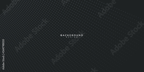 Black grey 3D digital technology abstract background. Dynamic wave of glowing points. Futuristic background for presentation design. 