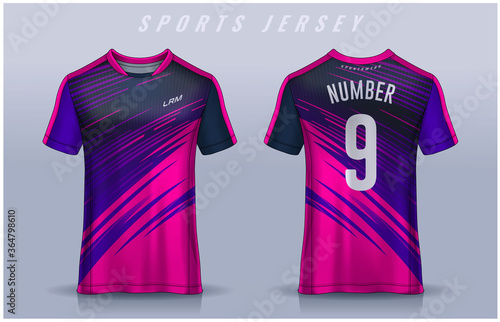 t-shirt sport design template, Soccer jersey mockup for football club. uniform front and back view.