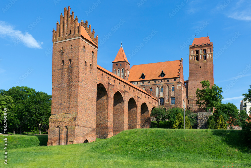 13th century medieval Kwidzyn Castle, monumental brick gothic castle, Kwidzyn, Poland