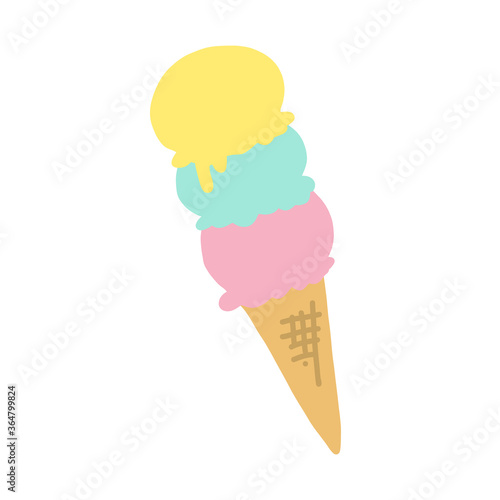 トリプルアイスクリームの手描きイラストアイコンセット【白背景】ice-cream flat illustration vector icon
コメント変更