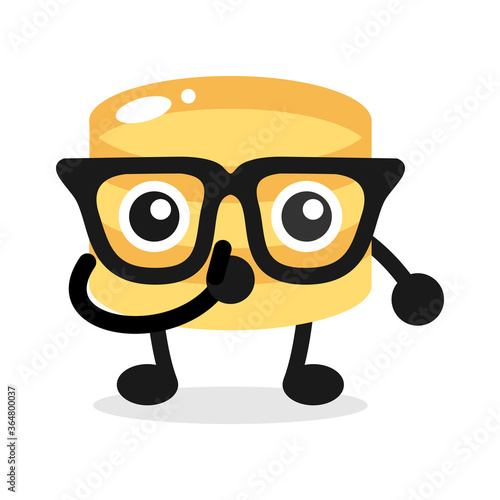 the nerd coin mascot character
