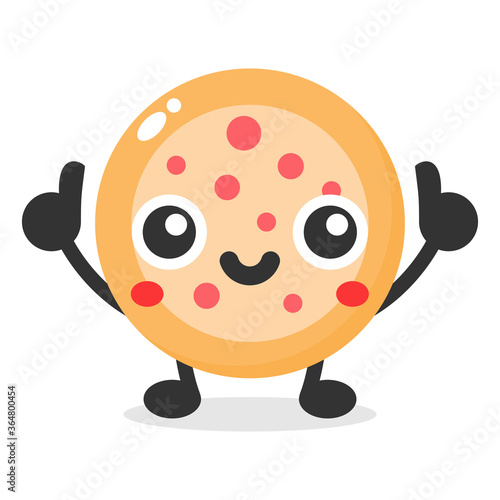 funny pizza mascot character