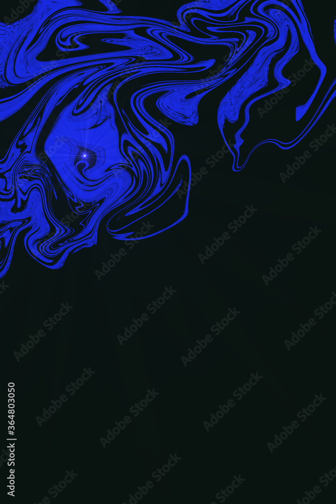 Blue color highlighted liquid art presented on star pattern graphical art abstract.