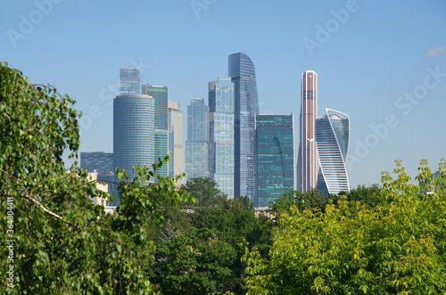 Moscow, Russia - July 6, 2020: Towers of the Moscow international business center "Moscow-City"