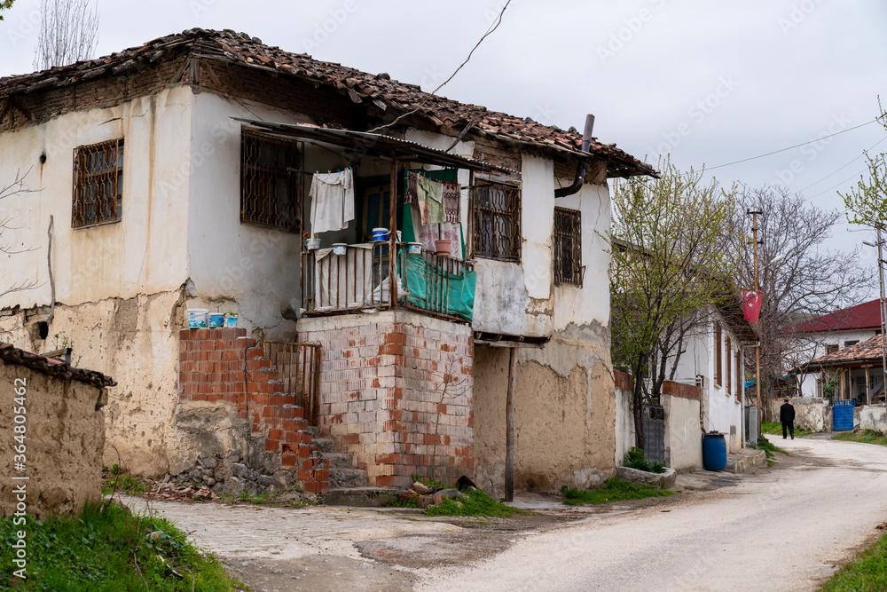 Old village houses in Anatolia. March 25, 2020 Tokat, Turkey