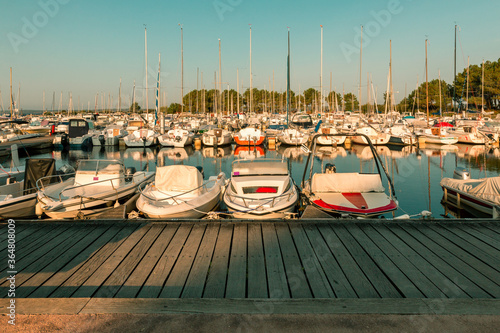 Port de plaisance du lac d'Hourtin en gironde photo