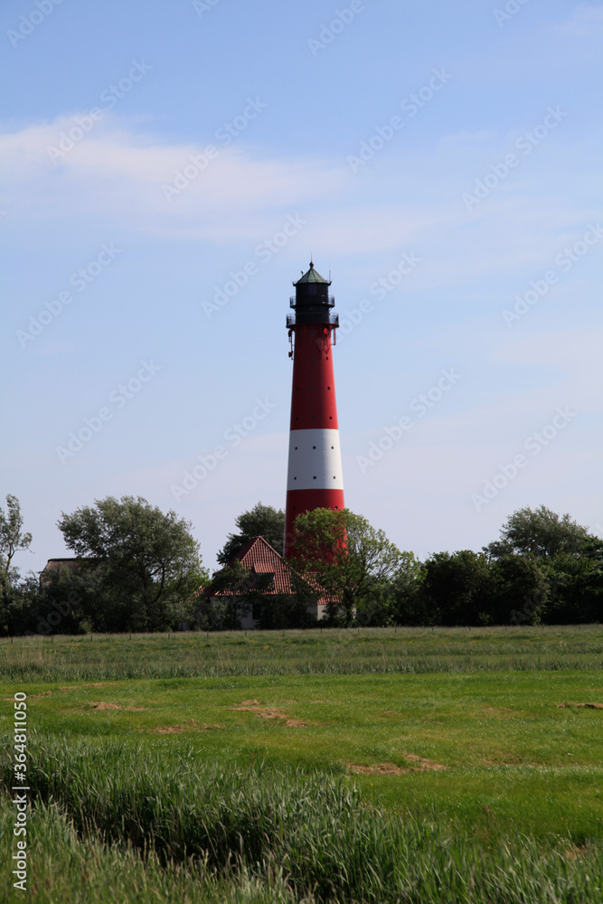 Leuchtturm, Leuchtturm Pellworm, Leuchtfeuer, Pellworm, Schleswig-Holstein, Deutschland, Europa