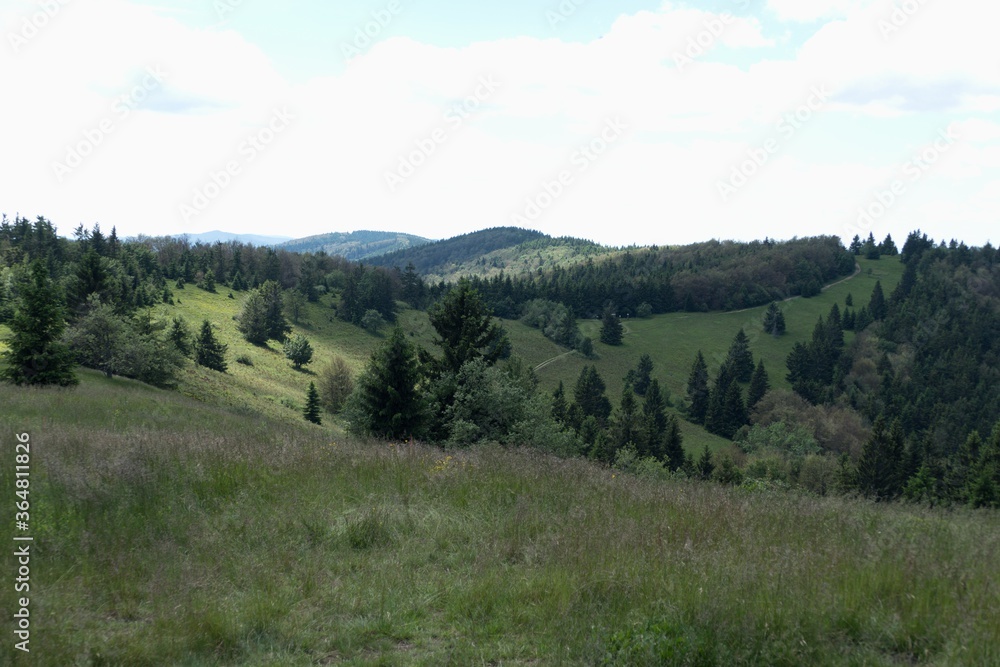 beautiful nature landscape in beskydy in eastern bohemia