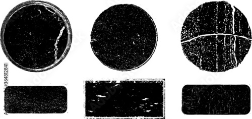 Grunge post Stamps Collection, Circles. Banners, Insignias , Logos, Icons, Labels and Badges Set . vector distress textures.blank shapes.