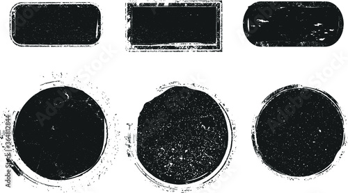 Grunge post Stamps Collection, Circles. Banners, Insignias , Logos, Icons, Labels and Badges Set . vector distress textures.blank shapes.