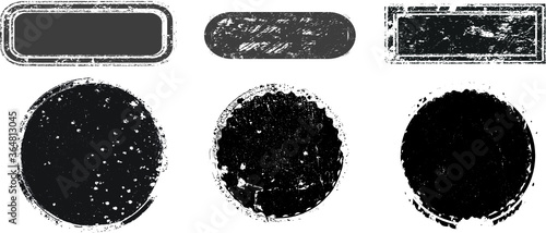 Grunge post Stamps Collection, Circles. Banners, Insignias , Logos, Icons, Labels and Badges Set . vector distress textures.blank shapes.