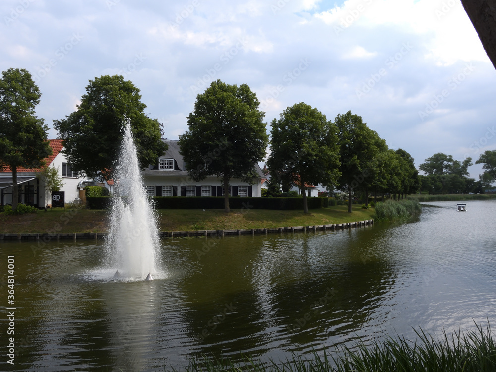 Naklejka premium jet d'eau sluis pays bas