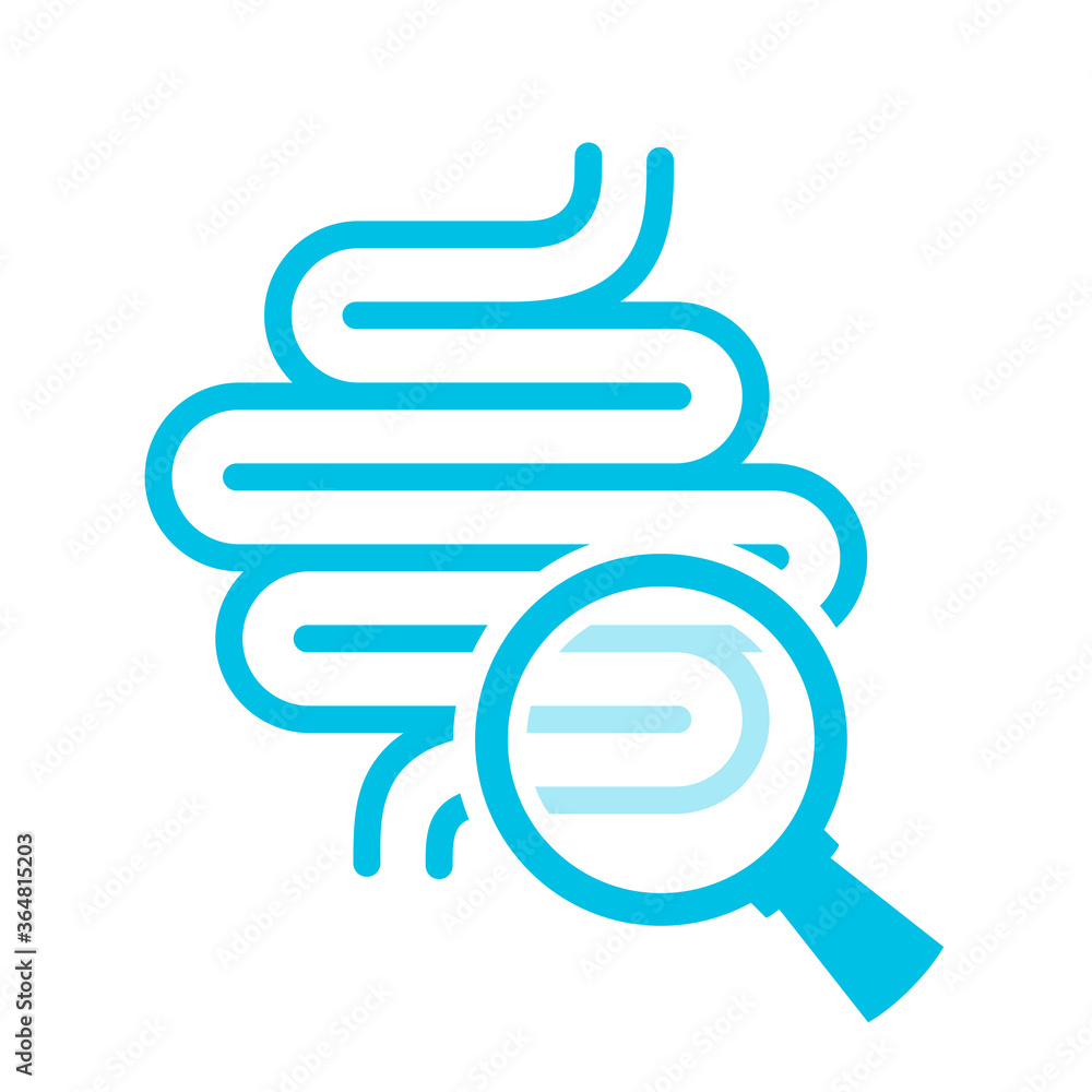 Colon medical examination vector icon Colon medical examination vector icon
