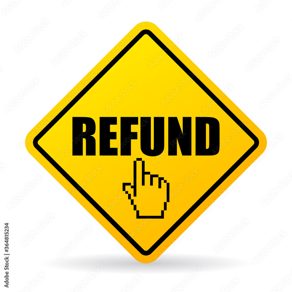Refund vector sign Refund vector sign