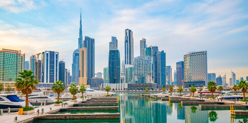 Wandcirkels Dubai Panorama Business Bay in Dubai  © Arcady