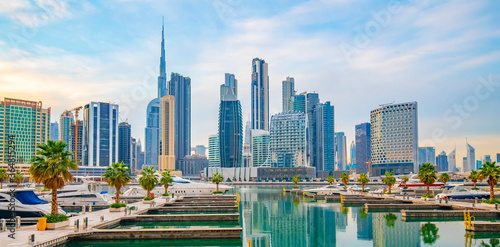 Dubai Business Bay panoramic view, UAE photo