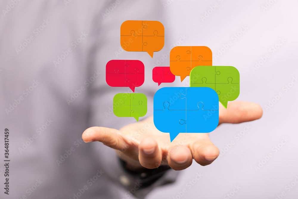 speech bubbles. People Chatting. 3d illustration of a communication concept, relating to feedback 3d speech bubbles. People Chatting. 3d illustration of a communication concept, relating to feedback 3d