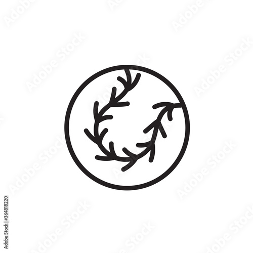 Base ball icon vector logo design template
