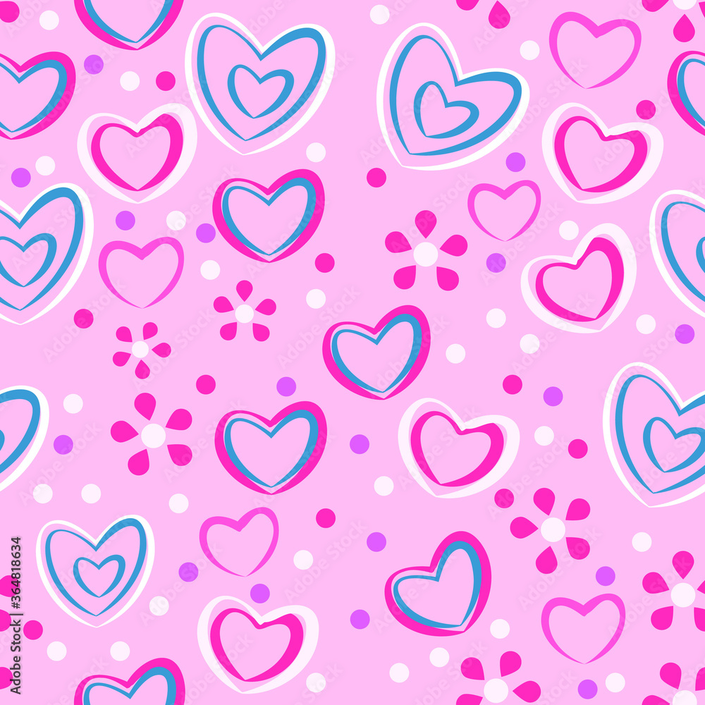 romantic heart pattern