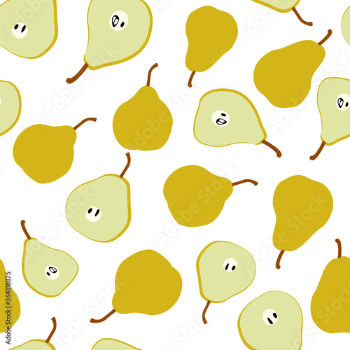 Flat Pear vector pattern
