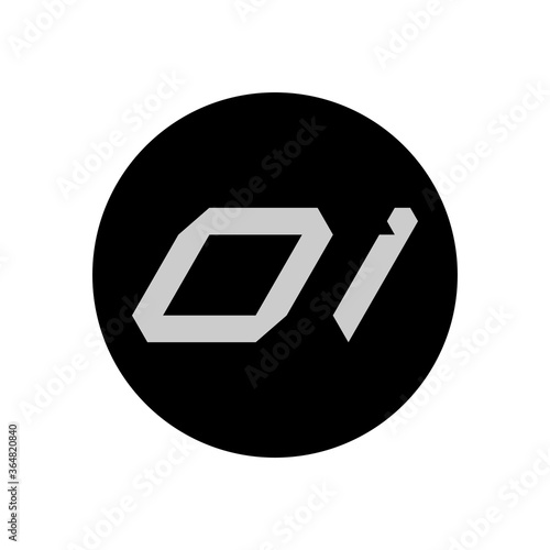 OI Letter Logo Design With Simple style