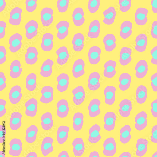 Leopard print in cute pastel colors. Trendy animal seamless vector pattern. Safari style background with cheetah pattern
