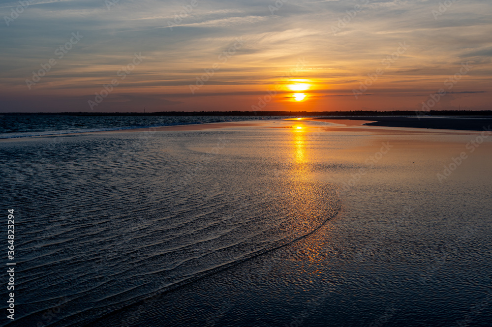 Obraz premium Sunset with Textures Small Wave