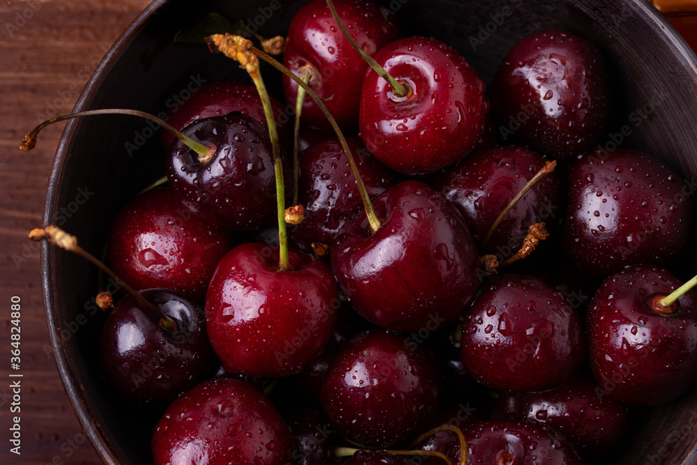 dark red natural fresh delicious wet cherries dark red natural fresh delicious wet cherries