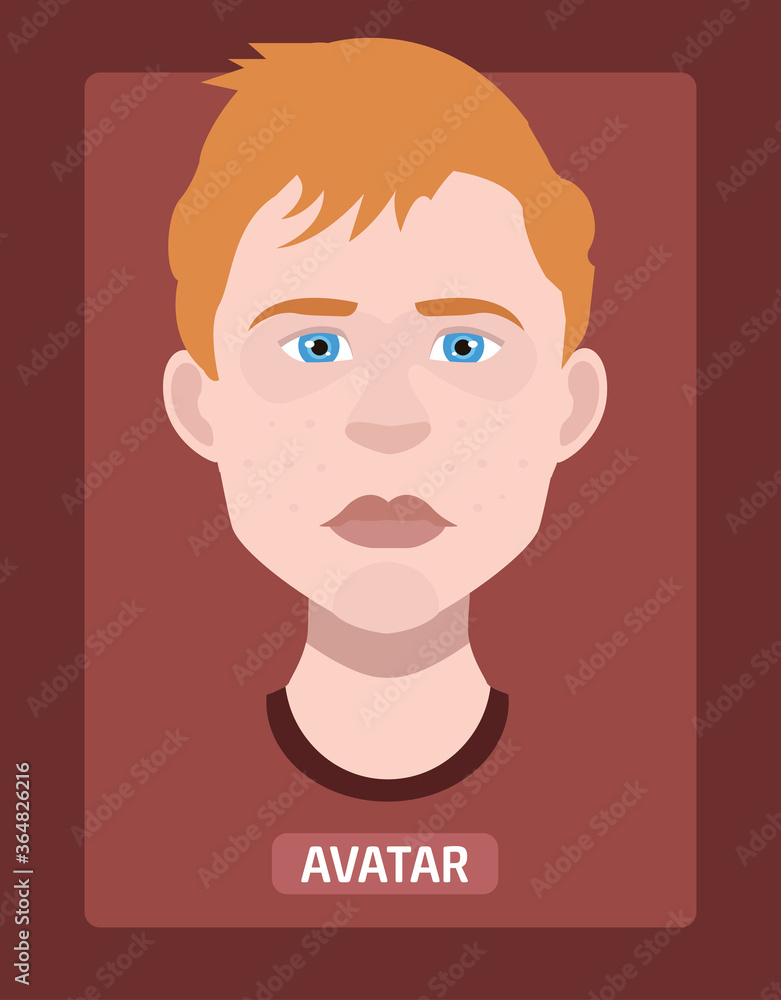 Male avatar face Male avatar face