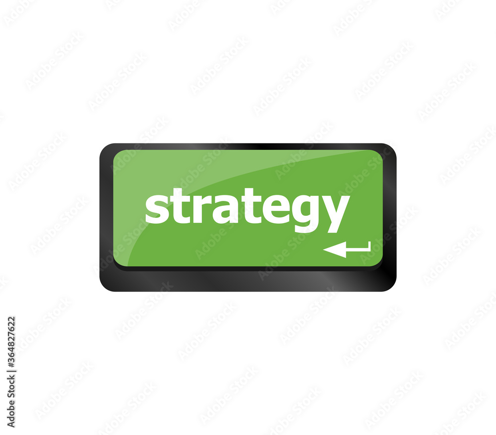 Strategy button on computer keyboard key button Strategy button on computer keyboard key button