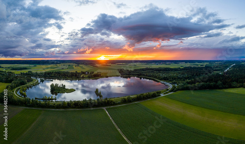 Sonnenuntergang Augsburger Land