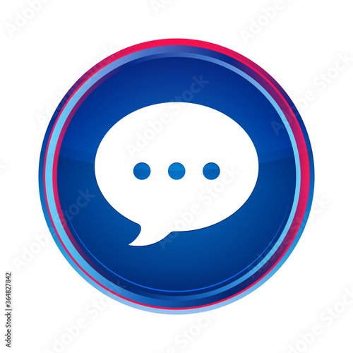 Conversation icon silky blue round button aqua design illustration