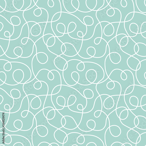 Vector seamless pattern with abstract lines and shapes. Trendy design for textile, wallpaper, wrapping paper