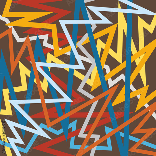 Vector abstract geometric forms color background.