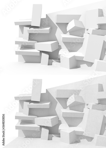Fototapeta Naklejka Na Ścianę i Meble -  Abstract interiors, copy space image, 3d rendering