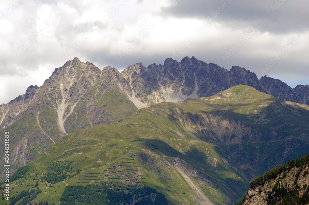 Fototapeta premium Bergblick im oberen Vinschgau
