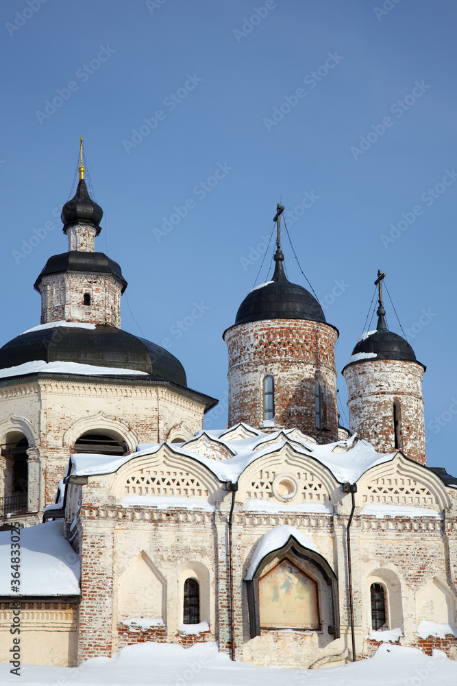 Old orthodox church in winter, Kirillov, Russia